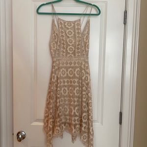 Light pink free people crochet dress